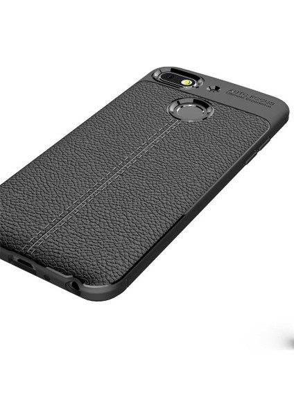 General Mobile 8 Go Kılıf Kamera Korumalı Deri Görünümlü Silikon Kapak