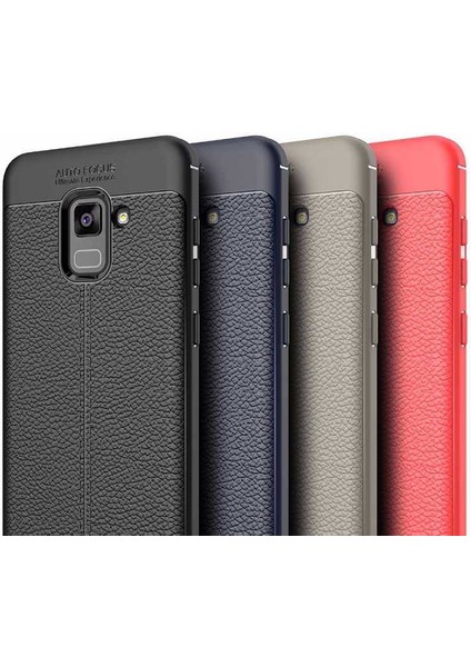 Galaxy A8 Plus 2018 Kılıf Kamera Korumalı Deri Görünümlü Silikon Kapak fiyatları