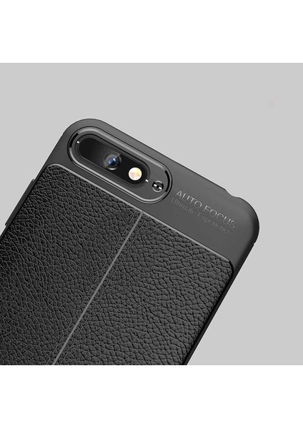 Huawei Y6 2018 Kılıf Kamera Korumalı Deri Görünümlü Silikon Kapak fırsatları