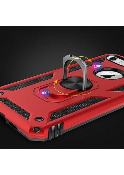 Apple iPhone 7 Kılıf Metal Yüzüklü Tank Zırh Standlı Kılıf modelleri