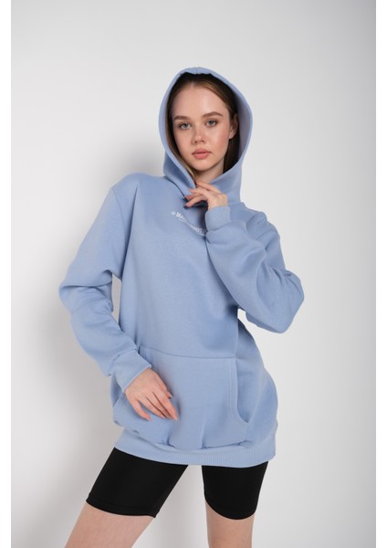 Kadın Mad For Nothing Baskılı Oversize Kapüşonlu Sweatshirt modelleri