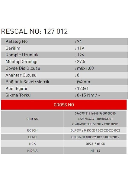 Isıtma Bujisi - Bmw - Mini Cooper - Ford - Peugeot - Citroen - Volvo - Rover fiyatları