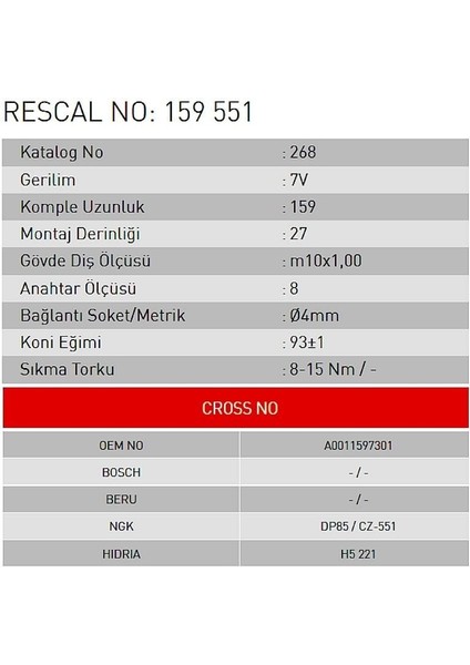 Isıtma Bujisi - Mercedes fiyatları