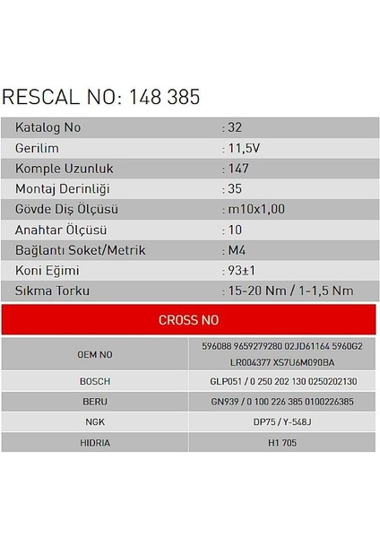 Isıtma Bujisi - Fiat - Ford - Peugeot - Citroen fiyatları