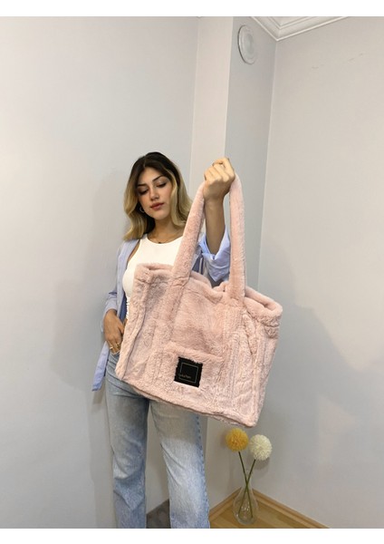 Peluş Çanta 2025 Sonbahar Kış Sezonu Yeni Moda Çok Şık Trend Yumuşacık Omuz Çantası