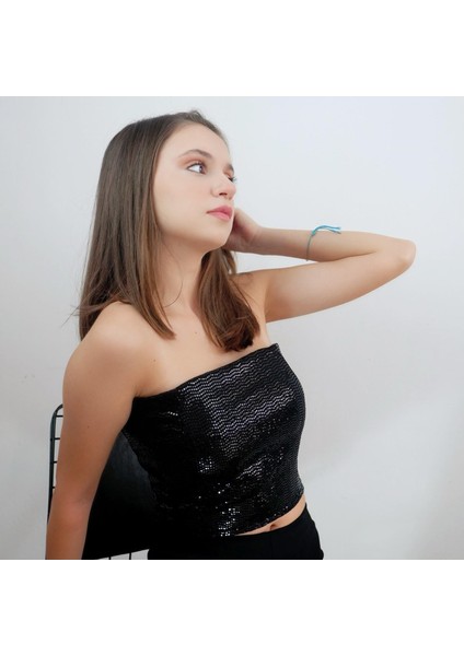 Payetli Crop Büstiyer, Tasarım, Hediye, Büyük Beden modelleri