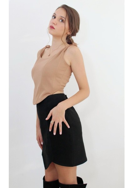 Nude Balenli Crop Top, Tasarım, Hediye, Büyük Beden fiyatları