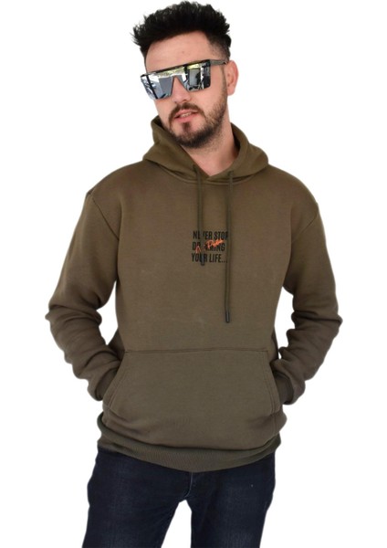 Erkek Oversize Kapüşonlu Sweatshirt 6742 BGL-ST02313