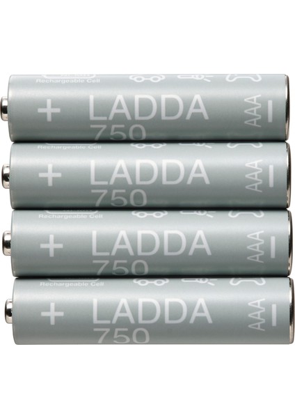 Ladda Şarj Edilebilir Pil, HR03 Aaa 1.2V, Pil Kapasitesi: 750 Mah.