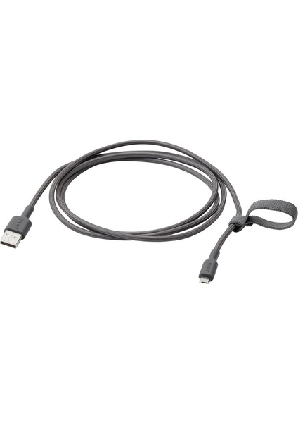 Ikea Lıllhult Mikro USB - USB Kablo, Koyu Gri, 1.5 M