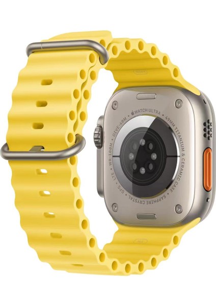 Apple Watch 8 45MM Uyumlu Kordon Ocean Band Silikon Kayış Kordon