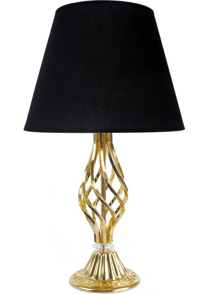 Modern Gold Burgulu Ayak Siyah Abajur