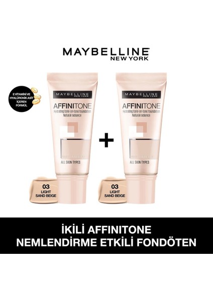 Maybelline 2'li Affinitone  Fondöten Seti - Light Sandbeige