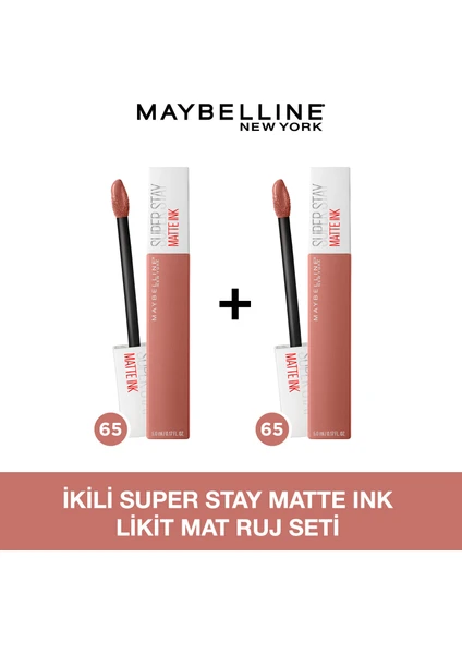 Maybelline 2'li Super Stay Matte Ink Likit Mat Ruj Seti - Seductress