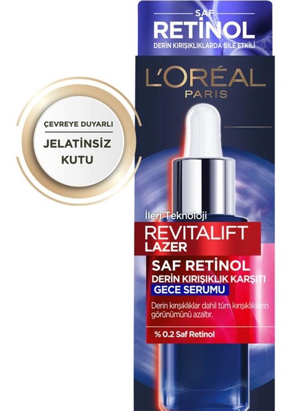 L'Oréal Paris Loreal 2'li  Revitalift Lazer Saf Retinol Gece Serumu Seti