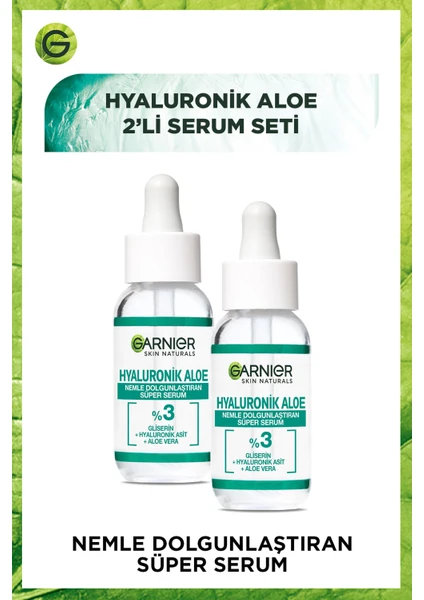 2'li Hyaluronik Aloe Dolgunlaştırıcı Süper Serum Seti