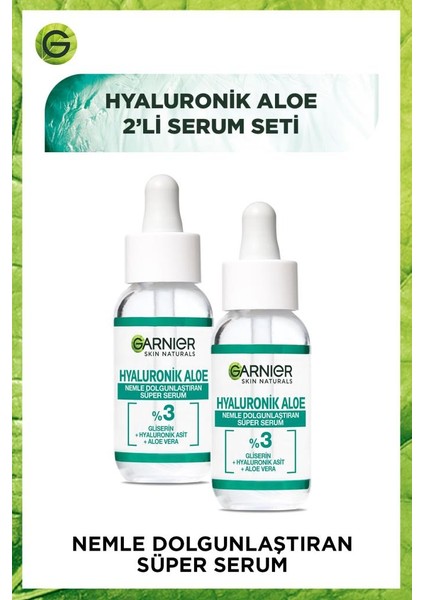 2'li Hyaluronik Aloe Dolgunlaştırıcı Süper Serum Seti