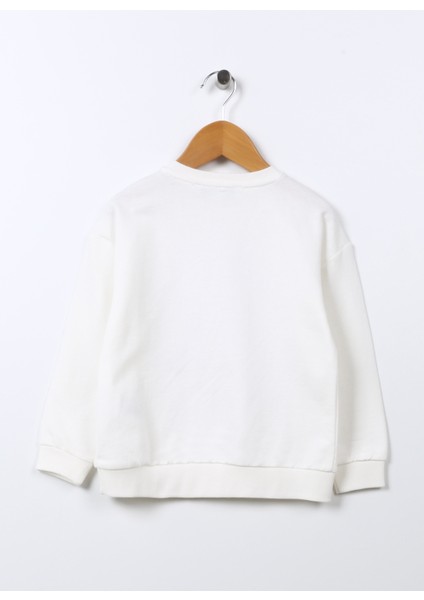 Sweatshirt, 4 Yaş, Ekru