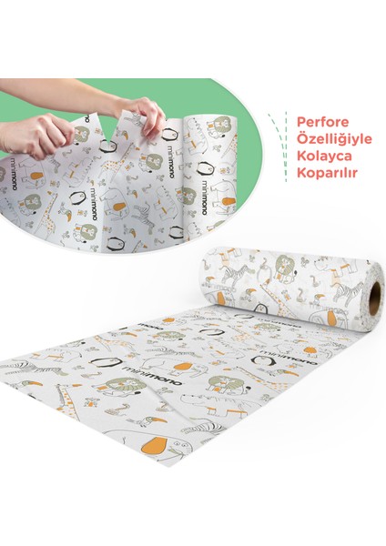Mama Sandalyesi Altı ve Aktivite Örtüsü -Kullan At Ek Gıda Örtüsü - 100x120 cm - 3'lü Paket 30 Adet