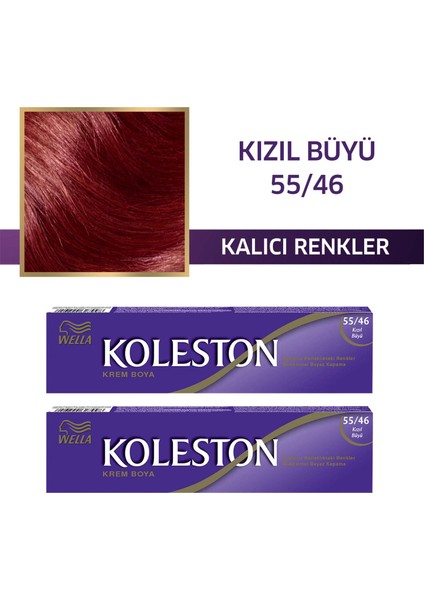 Koleston Sıngle Tüp Boya 55/46 Kızıl Buyu 2x Paket