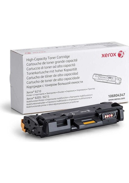 106R04348 Siyah Orijinal Toner Kartuşu 3000 Sayfa, Xerox® B210 / B205 / B215