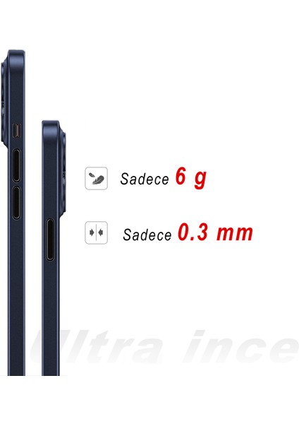 Apple iPhone 13 Pro Max Mat Kılıf, Pürüzsüz Sararmaz Ultra Ince
