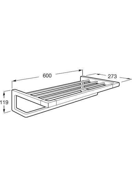 Tempo Havlu Rafı, 600X 273 mm