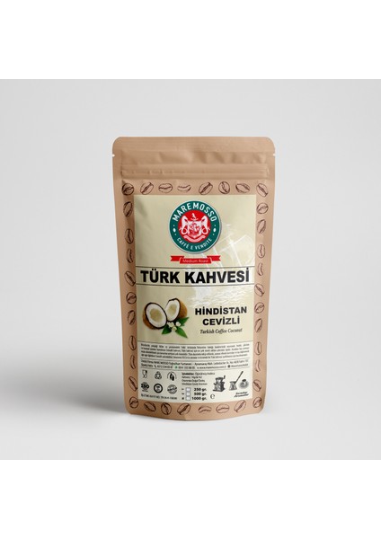 Mare Mosso Hindistan Cevizi Aromalı Türk KAhvesi 250 Gr