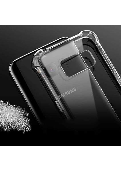 Samsung Galaxy S8 Plus Şeffaf Kamera Korumalı Darbe Emici Telefon Kılıfı