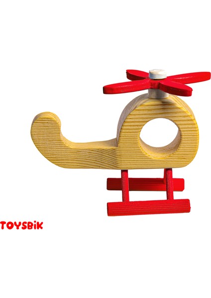Küçük Helikopter Ahşap Oyuncak
