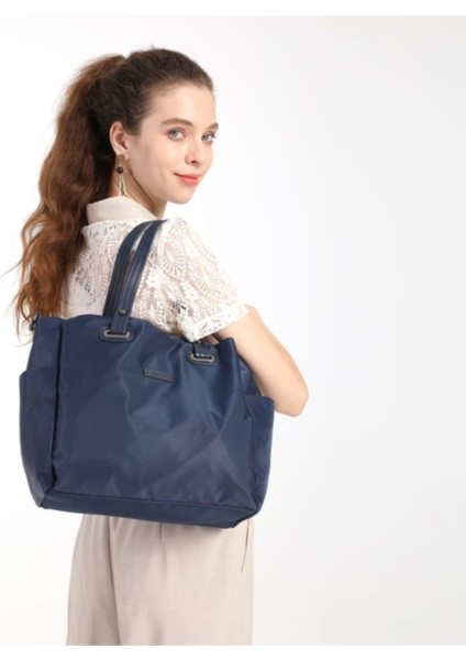 Saten Kumaş Kadın Omuz Kol Çantası 2122 Mavi fırsatları