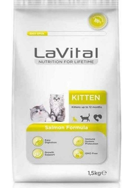 Kitten Somonlu Yavru Kedi Maması 1.5 kg