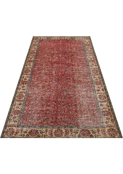 Özel Vintage El Dokuma Eskıtme Halı 114 X 212 Cm 9581