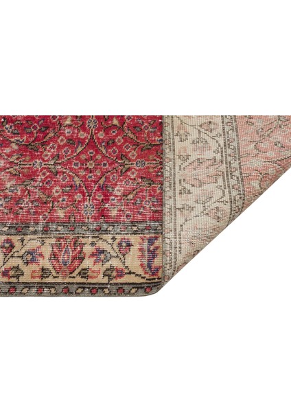 Özel Vintage El Dokuma Eskıtme Halı 114 X 212 Cm 9581