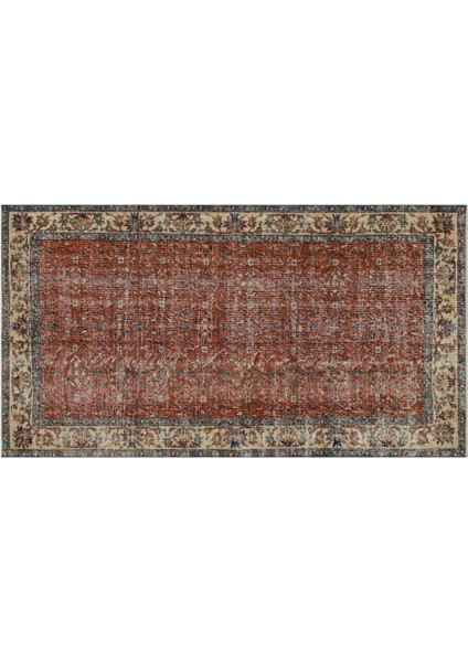 Eşsız Anadolu Vintage Eskıtme El Dokuma Halı 116 X 216 Cm 9589