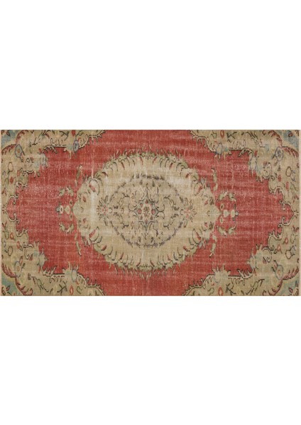 Vintage Eskıtme El Dokuma Halı 126 X 226 Cm 9609