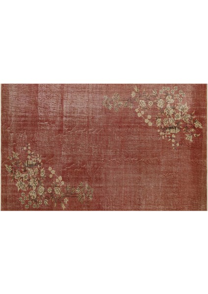 Gerçek El Dokuma Eskıtme Vintage Halı 165 X 275 Cm 9626
