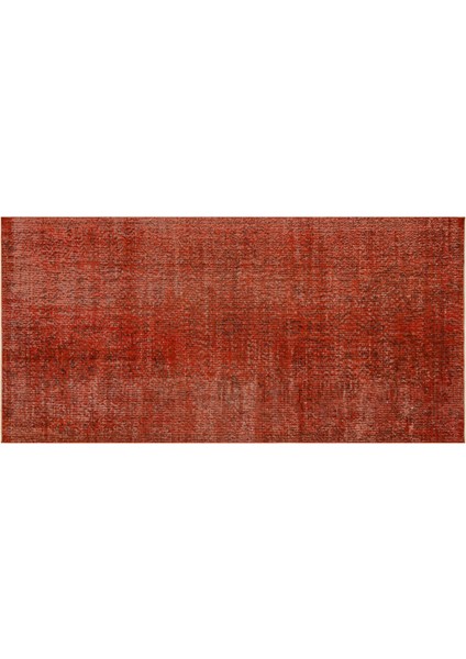 Klasık Modern Vintage Eskıtme El Dokuma Halı 129 X 260 Cm 9672