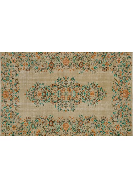 Klasık Modern Vintage Eskıtme El Dokuma Halı 173 X 270 Cm 9686