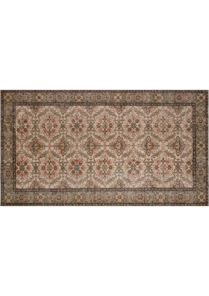 Gerçek El Dokuma Eskıtme Vintage Halı 140 X 251 Cm 9700