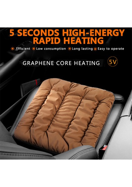 USB Isıtıcılı Araba Koltuk Minderi - Gri (Yurt Dışından) indirimleri