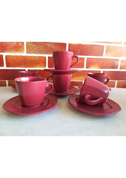 Takım Çay 12 Parça Mat Carmen Kırmızı modelleri
