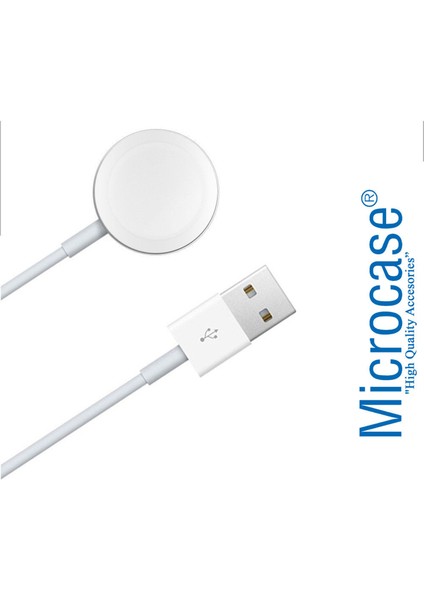 Apple Watch Uyumlu 8 41MM - 45MM Manyetik USB Şarj Cihazı 1m - AL3073 Beyaz fırsatları