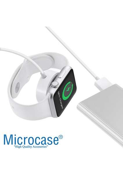 Apple Watch Uyumlu 8 41MM - 45MM Manyetik USB Şarj Cihazı 1m - AL3073 Beyaz indirimleri