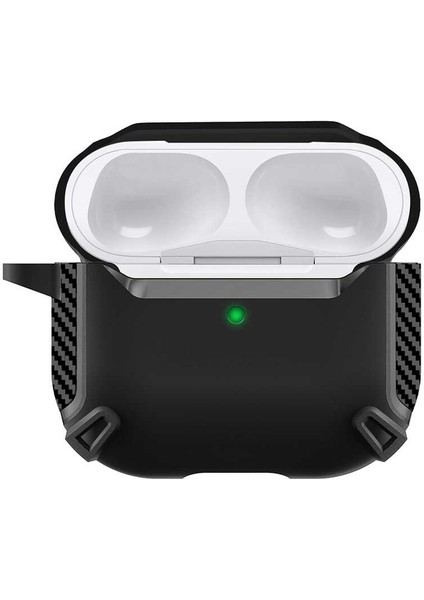 Case 4U Apple Airpods 3. Nesil Kılıf Darbe Emici Çift Katmanlı Silikon Airbag 26 Lacivert