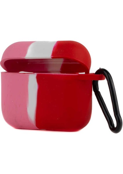 Apple Airpods 3. Nesil Silikon Kılıf Airbag 29 NO24 Kırmızı - Pembe