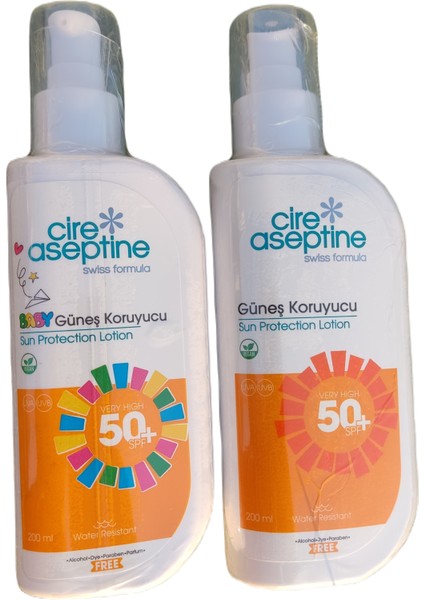 Güneş Koruyucu Baby+ Cire Aseptine Cıre Aceptıne Güneş Koruyucu Spf 50 200