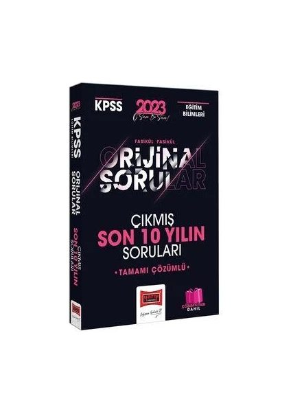 Yargı Yayınevi KPSS 2023 Eğitim Bilimleri Fasikül Fasikül Orjinal Son 10 Yılın Çıkmış Soruları ve Çözümleri