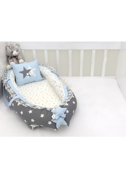 Bigstar Serisi Gri Yıldız Mavi Kombin Babynest