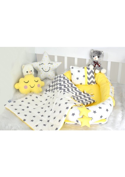 Kelebek Serisi Sarı Zigzag Babynest Set
